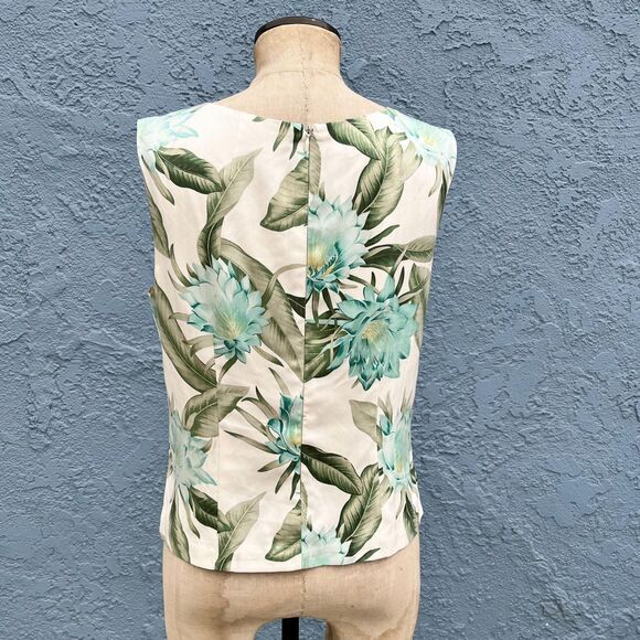 Vintage Silk Tank Top Shell by Tommy Bahama Medium Tropical Vacation - Picture 5 of 10